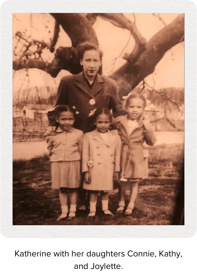Katherine Johnson with her three daughters
