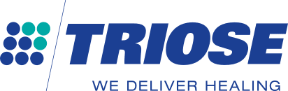 TRIOSE, We Deliver Healing logo.