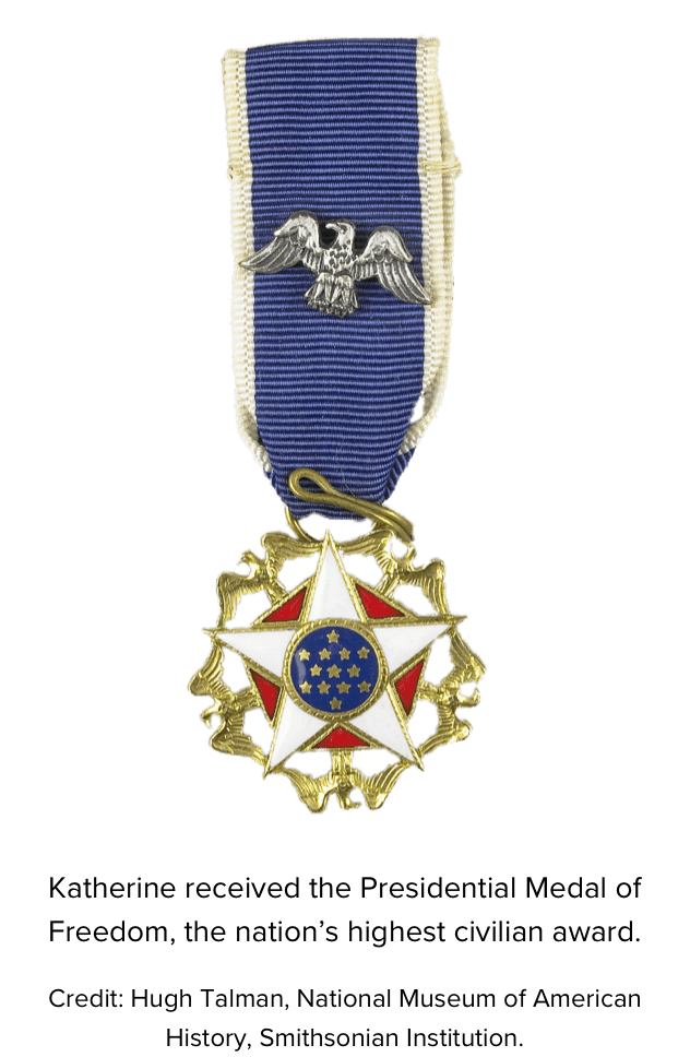 Close up of Katherine Medal of Freedom
