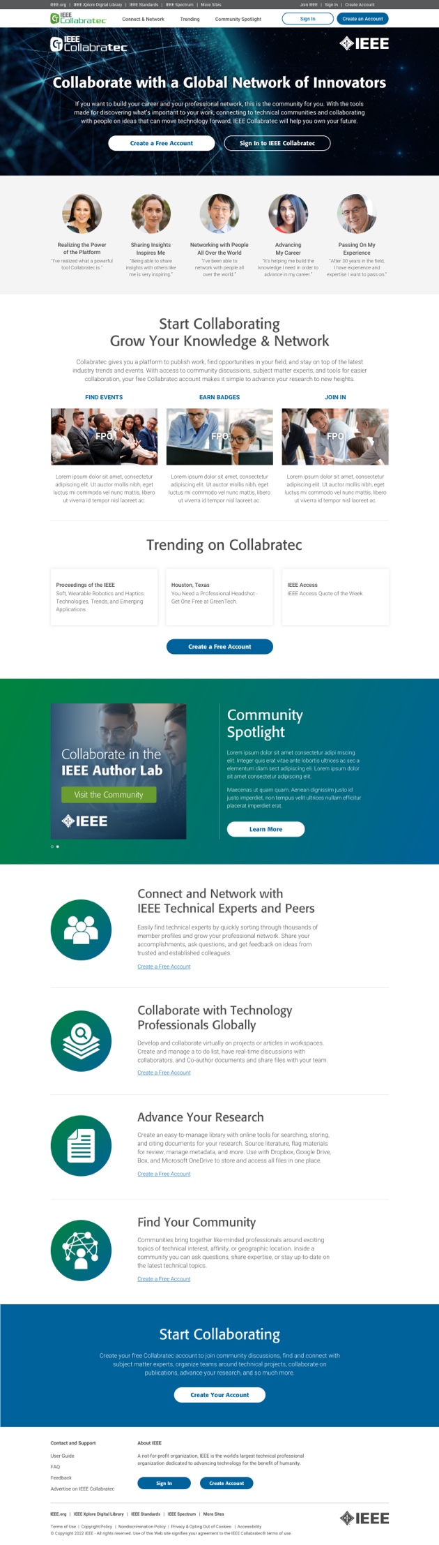IEEE Collabratec UI screenshot