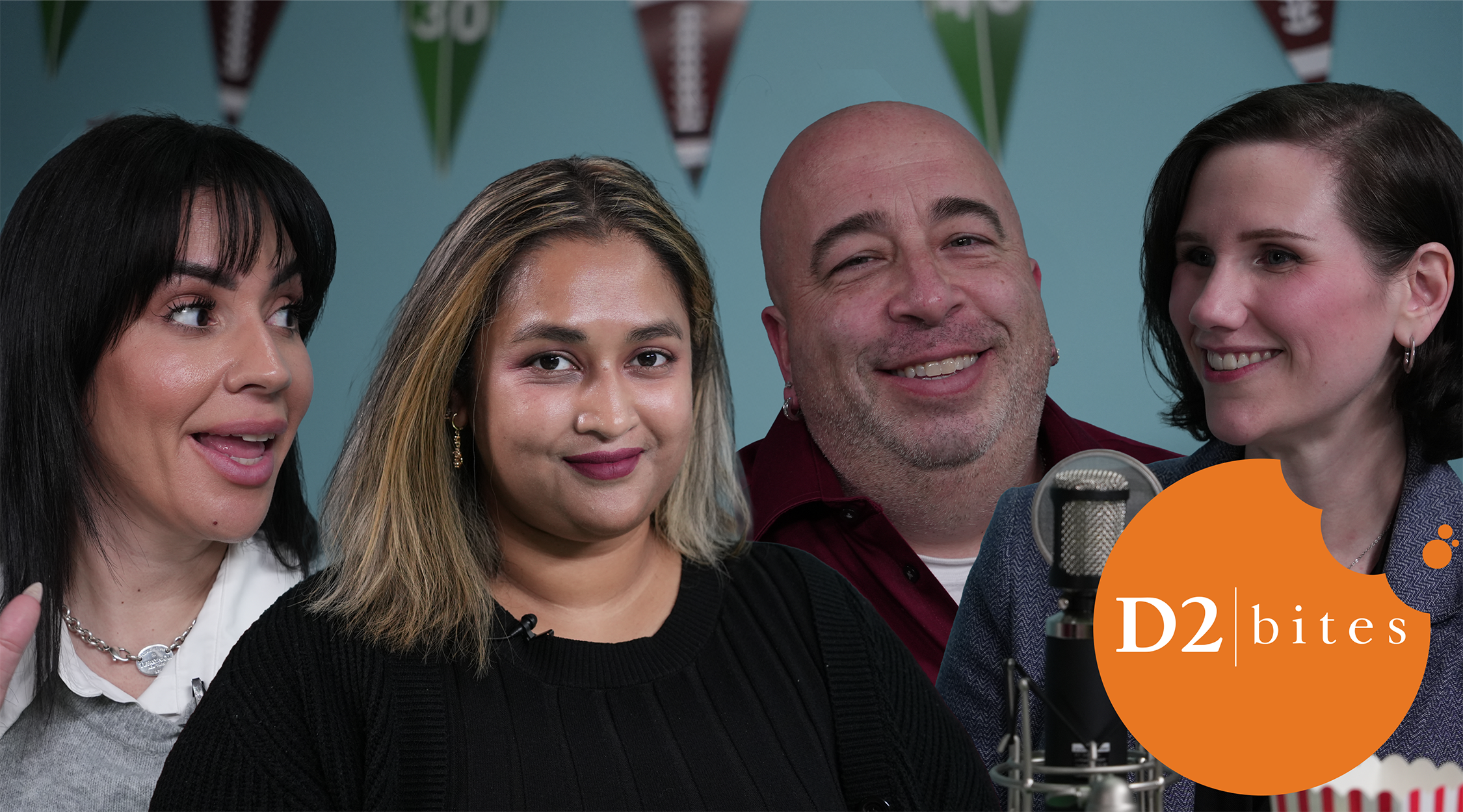 Group of D2 employees featured in the D2 Bites episode.