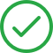 Green circle with a checkmark symbol