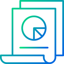 Stack of strategic planning documents featuring a graph and charts, representing content strategy development