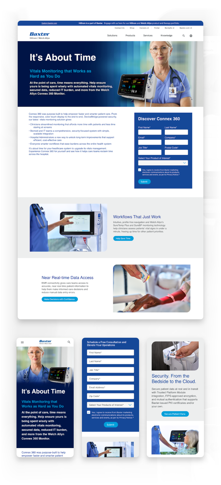 Baxter Landing Page Mobile